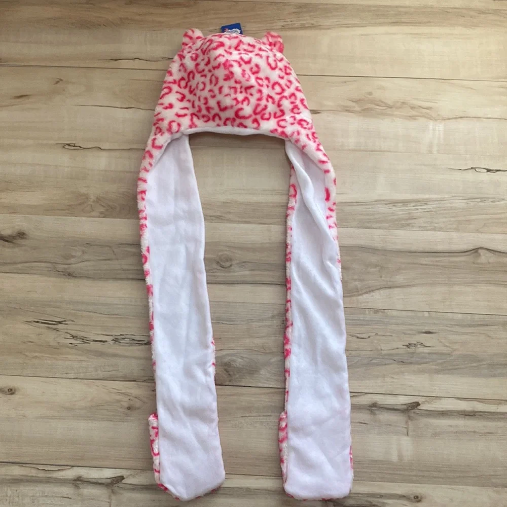 NWT Cozy Zone Kids Long Arm Animal Hat. Hat and mittens.